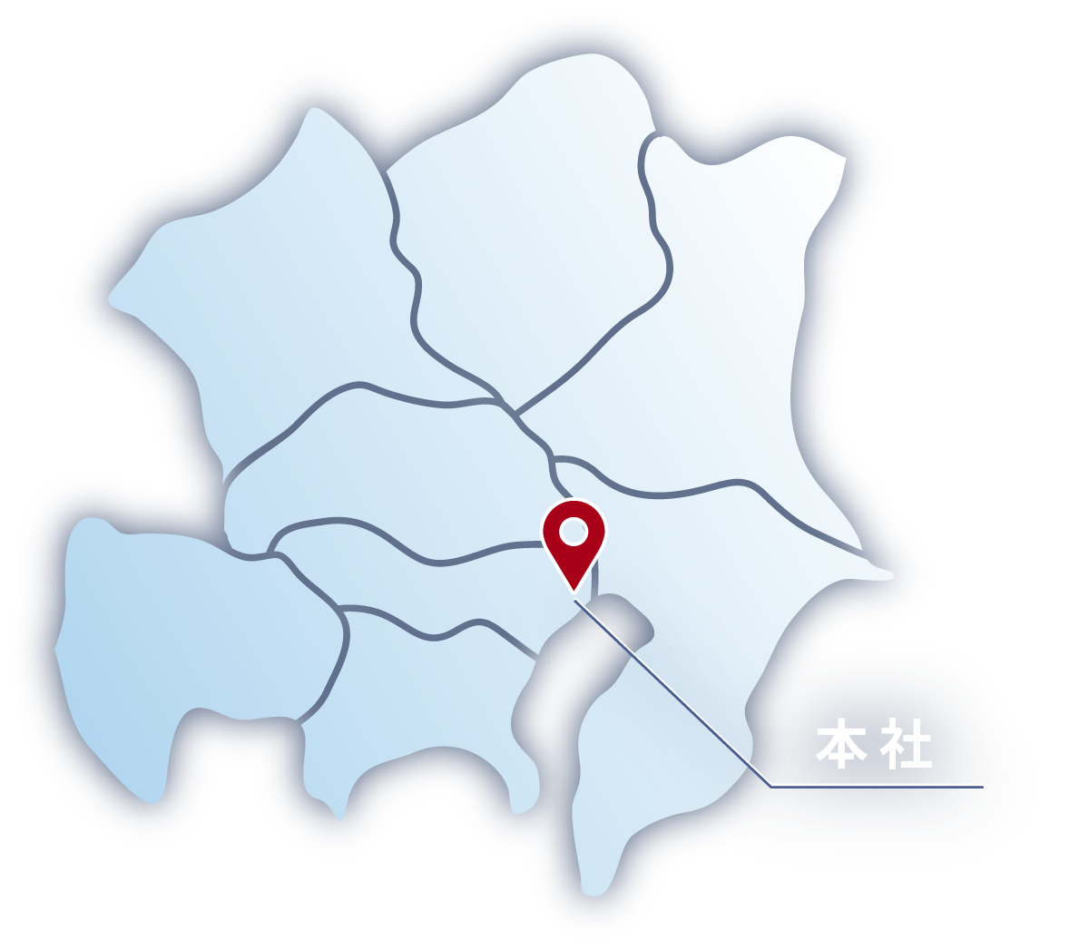 本社と事業所のマップ